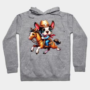 Boston Terrier Cowboy Hoodie